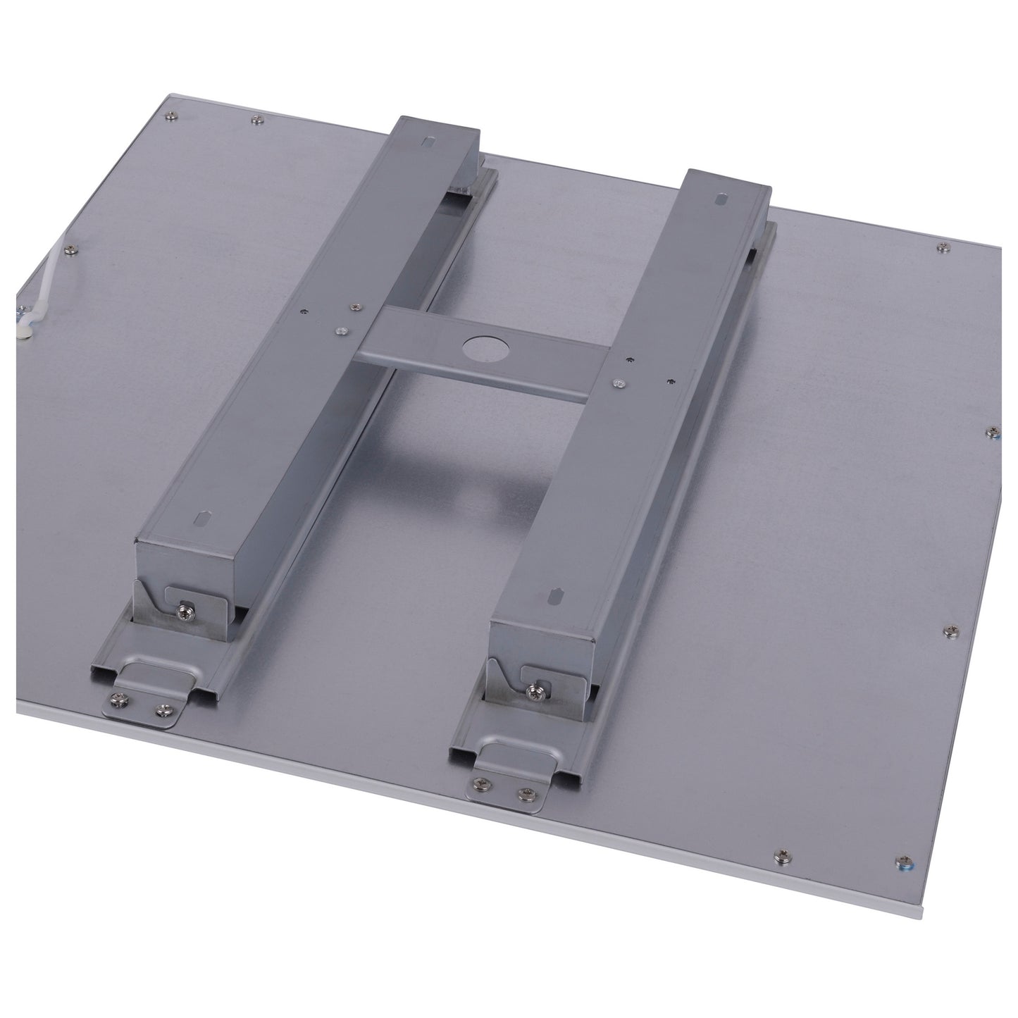 Aufbauleuchte - LED Aufbaupanel 45x45cm "SORRISO", Deckenlampe im Functional Style, aus Metall und Kunststoff in weiß, 5 cm hoch, Ø 45 cm, inkl. LED