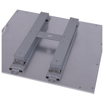 Aufbauleuchte - LED Aufbaupanel 45x45cm "SORRISO", Deckenlampe im Functional Style, aus Metall und Kunststoff in weiß, 5 cm hoch, Ø 45 cm, inkl. LED
