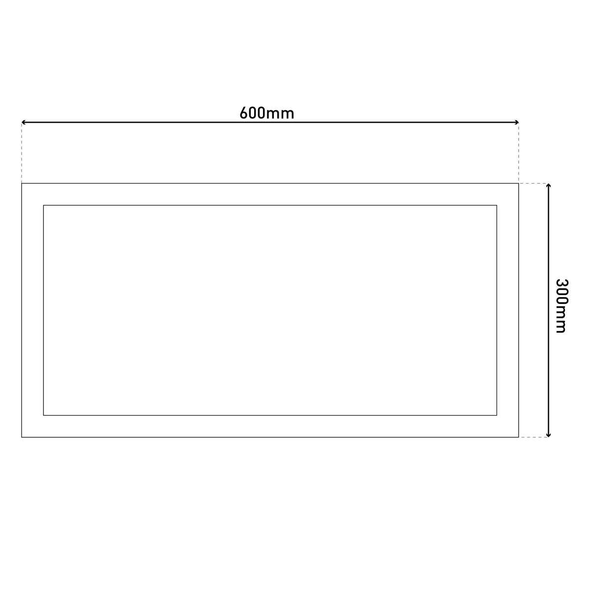 LED Aufbaupanel "SORRISO" 30x60cm