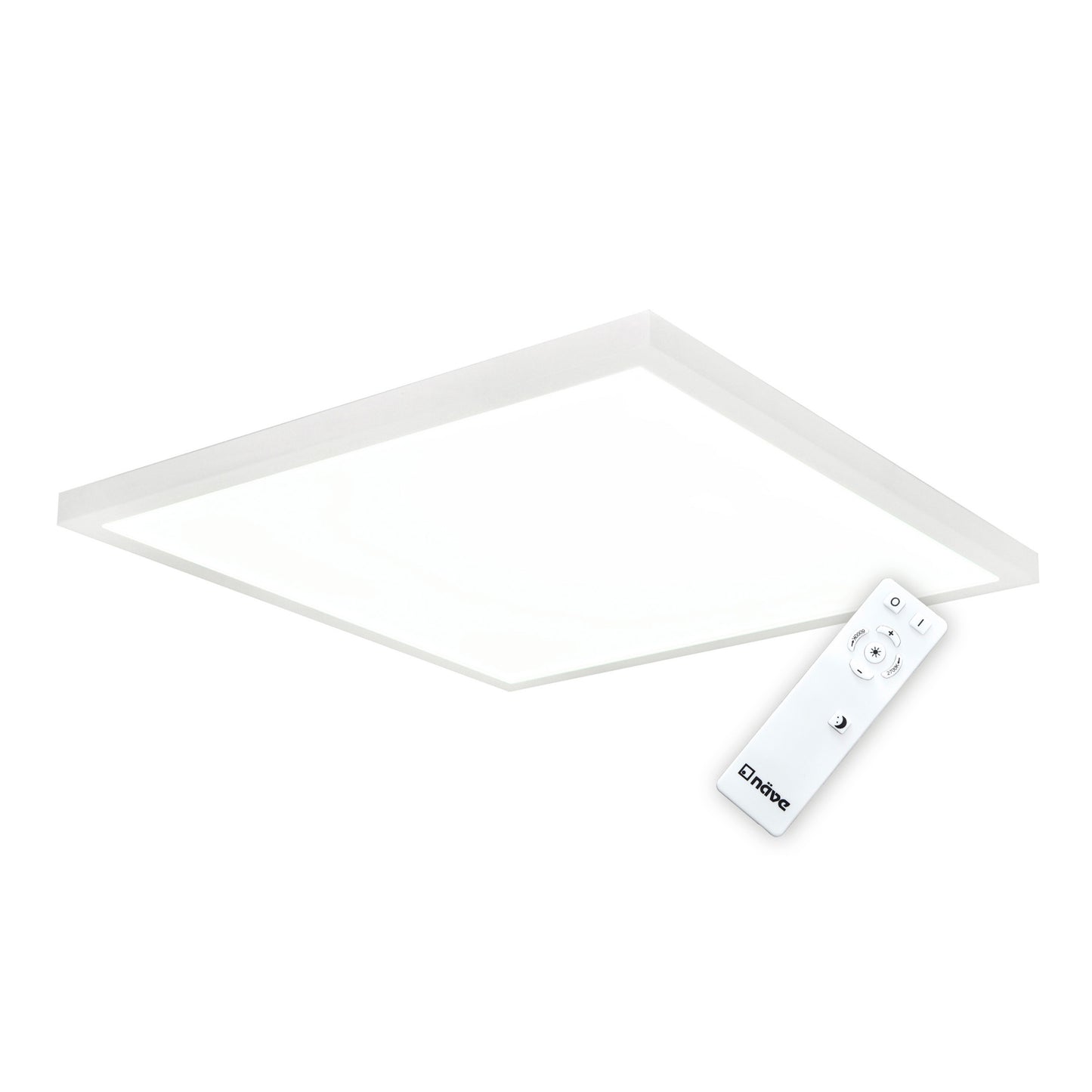Deckenleuchten - LED Panel-Deckenleuchte "LIMA", Deckenlampe im Functional Style, aus Metall und Kunststoff in weiß, 60 x 60 x 5 cm, inkl. LED  dimmbar  CCT-Wechsler  RGB-Farbwechsler  Nachtlichtfunktion  Fernbedienung