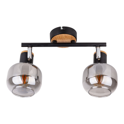 2er Spot Deckenleuchte "FUMOSO" L: 40cm