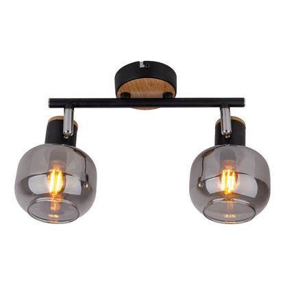 2er Spot Deckenleuchte "FUMOSO" L: 40cm