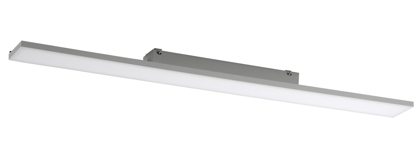 Aufbauleuchte - LED Panel-Deckenleuchte "CARENTE" l: 119,5cm rahmenlos, im Functional Style, aus Metall und Kunststoff in weiß, 119,5 x 10 x 6 cm, inkl. LED  dimmbar  CCT-Wechsler  RGB-Farbwechsler  Nachtlichtfunktion  Fernbedienung