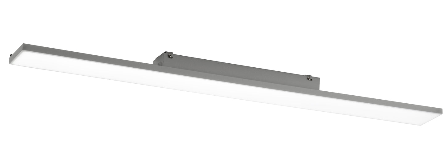 Aufbauleuchte - LED Panel-Deckenleuchte "CARENTE" l: 119,5cm rahmenlos, im Functional Style, aus Metall und Kunststoff in weiß, 119,5 x 10 x 6 cm, inkl. LED  dimmbar  CCT-Wechsler  RGB-Farbwechsler  Nachtlichtfunktion  Fernbedienung