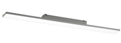 Aufbauleuchte - LED Panel-Deckenleuchte "CARENTE" l: 119,5cm rahmenlos, im Functional Style, aus Metall und Kunststoff in weiß, 119,5 x 10 x 6 cm, inkl. LED  dimmbar  CCT-Wechsler  RGB-Farbwechsler  Nachtlichtfunktion  Fernbedienung