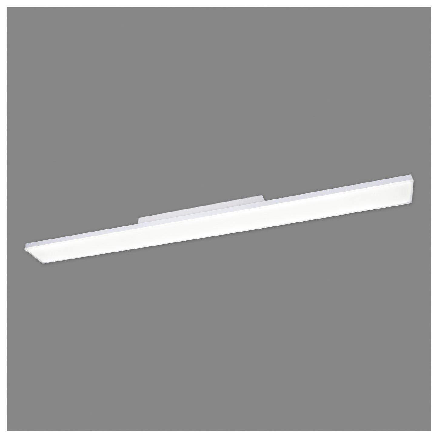Aufbauleuchte - LED Panel-Deckenleuchte "CARENTE" l: 119,5cm rahmenlos, im Functional Style, aus Metall und Kunststoff in weiß, 119,5 x 10 x 6 cm, inkl. LED  dimmbar  CCT-Wechsler  RGB-Farbwechsler  Nachtlichtfunktion  Fernbedienung