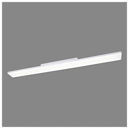 Aufbauleuchte - LED Panel-Deckenleuchte "CARENTE" l: 119,5cm rahmenlos, im Functional Style, aus Metall und Kunststoff in weiß, 119,5 x 10 x 6 cm, inkl. LED  dimmbar  CCT-Wechsler  RGB-Farbwechsler  Nachtlichtfunktion  Fernbedienung