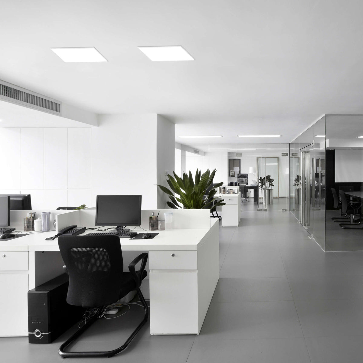 LED / CCT Panel-Deckenleuchte "CARENTE" L/B: 45cm - rahmenlos
