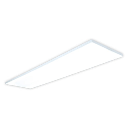 Aufbauleuchte - LED / CCT Panel-Deckenleuchte "CARENTE" L: 119,5cm - rahmenlos, im Functional Style, aus Metall und Kunststoff in weiß, 119,5 x 29,5 x 4,5 cm, inkl. LED  dimmbar  CCT-Wechsler  RGB-Farbwechsler  Nachtlichtfunktion  Fernbedienung