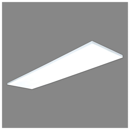 Aufbauleuchte - LED / CCT Panel-Deckenleuchte "CARENTE" L: 119,5cm - rahmenlos, im Functional Style, aus Metall und Kunststoff in weiß, 119,5 x 29,5 x 4,5 cm, inkl. LED  dimmbar  CCT-Wechsler  RGB-Farbwechsler  Nachtlichtfunktion  Fernbedienung