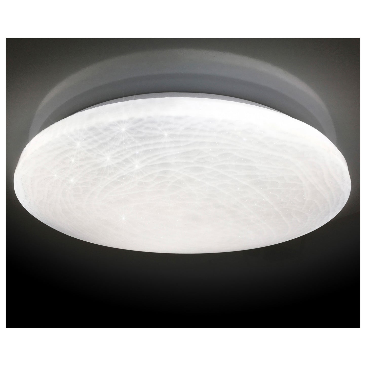 LED / CCT Deckenleuchte "POLARIS" Ø: 48cm Kristalleffekt