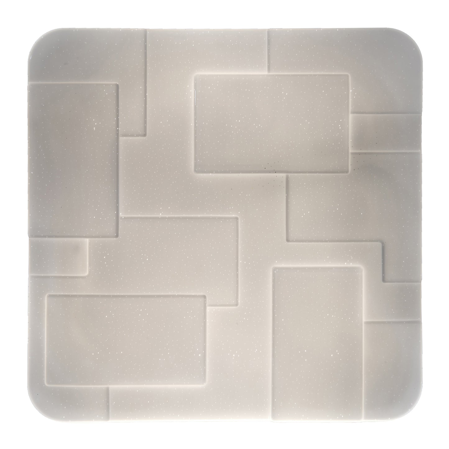 LED / CCT Deckenleuchte "LUXOR" L/B: 54cm Kristalleffekt