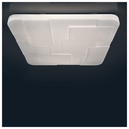 LED / CCT Deckenleuchte "LUXOR" L/B: 54cm Kristalleffekt