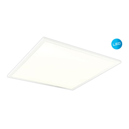 Aufbauleuchte - LED Einlegepanel 62x62x1cm mit CRI 95 "CRISTIAN", im Modern Style, aus Metall und Kunststoff in weiß, 62 x 62 x 1 cm, inkl. LED