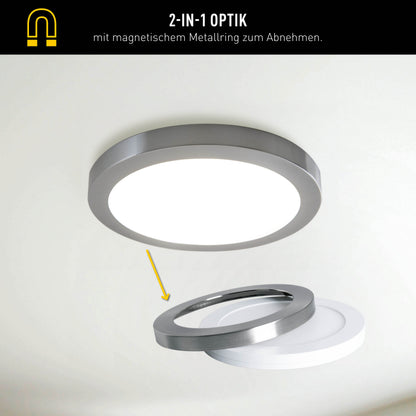 LED / CCT Deckenleuchte "BONUS" Ø: 22,5cm chrom