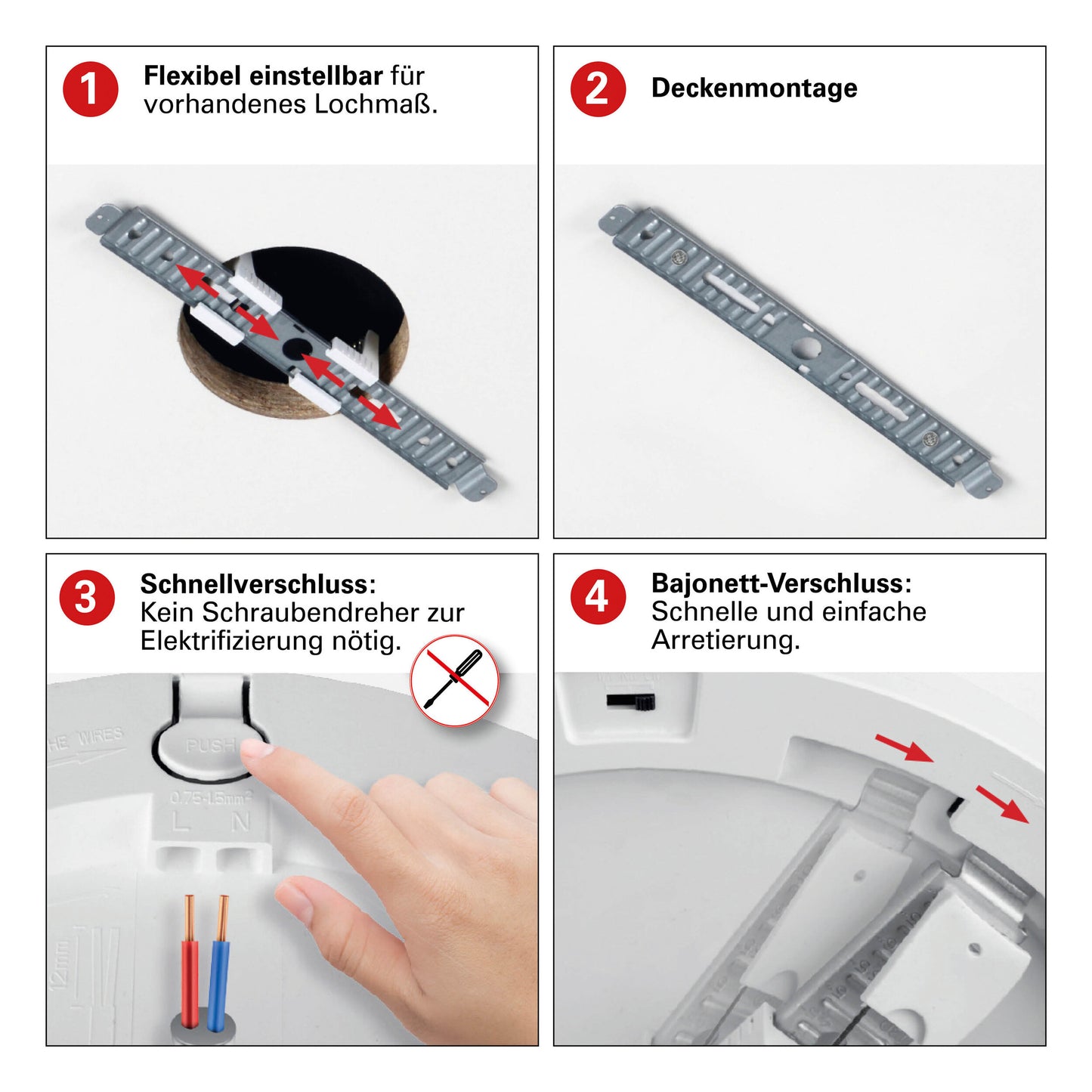 LED / CCT Deckenleuchte "BONUS" Ø: 22,5cm chrom