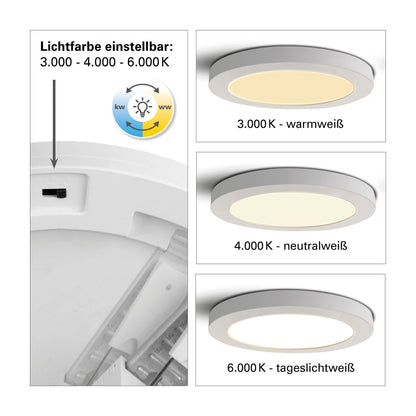 LED / CCT Deckenleuchte "BONUS" Ø: 22,5cm chrom