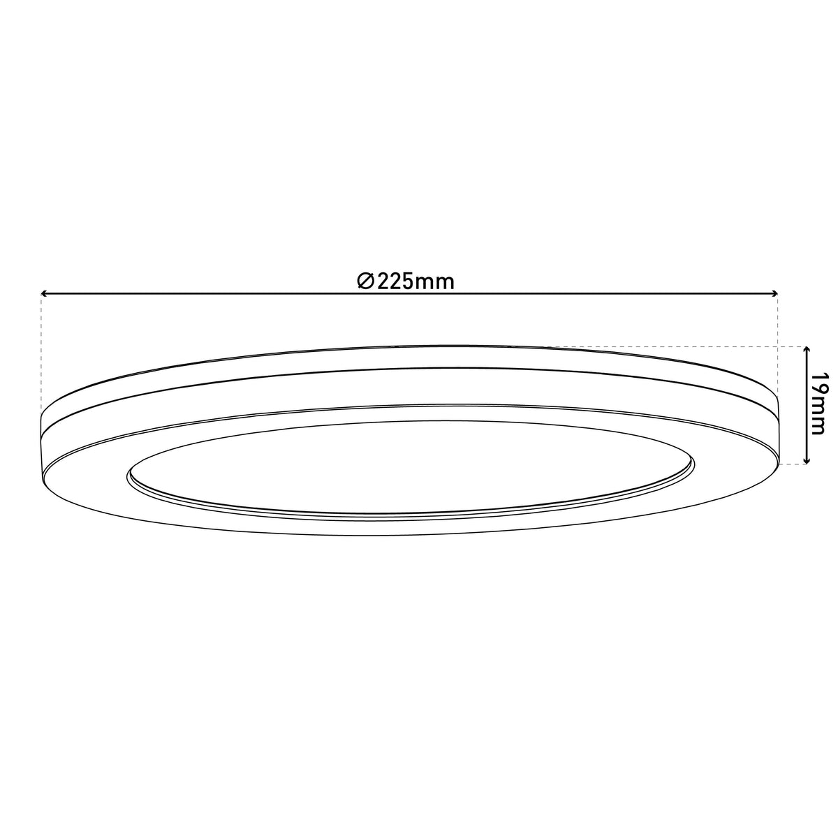 LED / CCT Deckenleuchte "BONUS" Ø: 22,5cm chrom