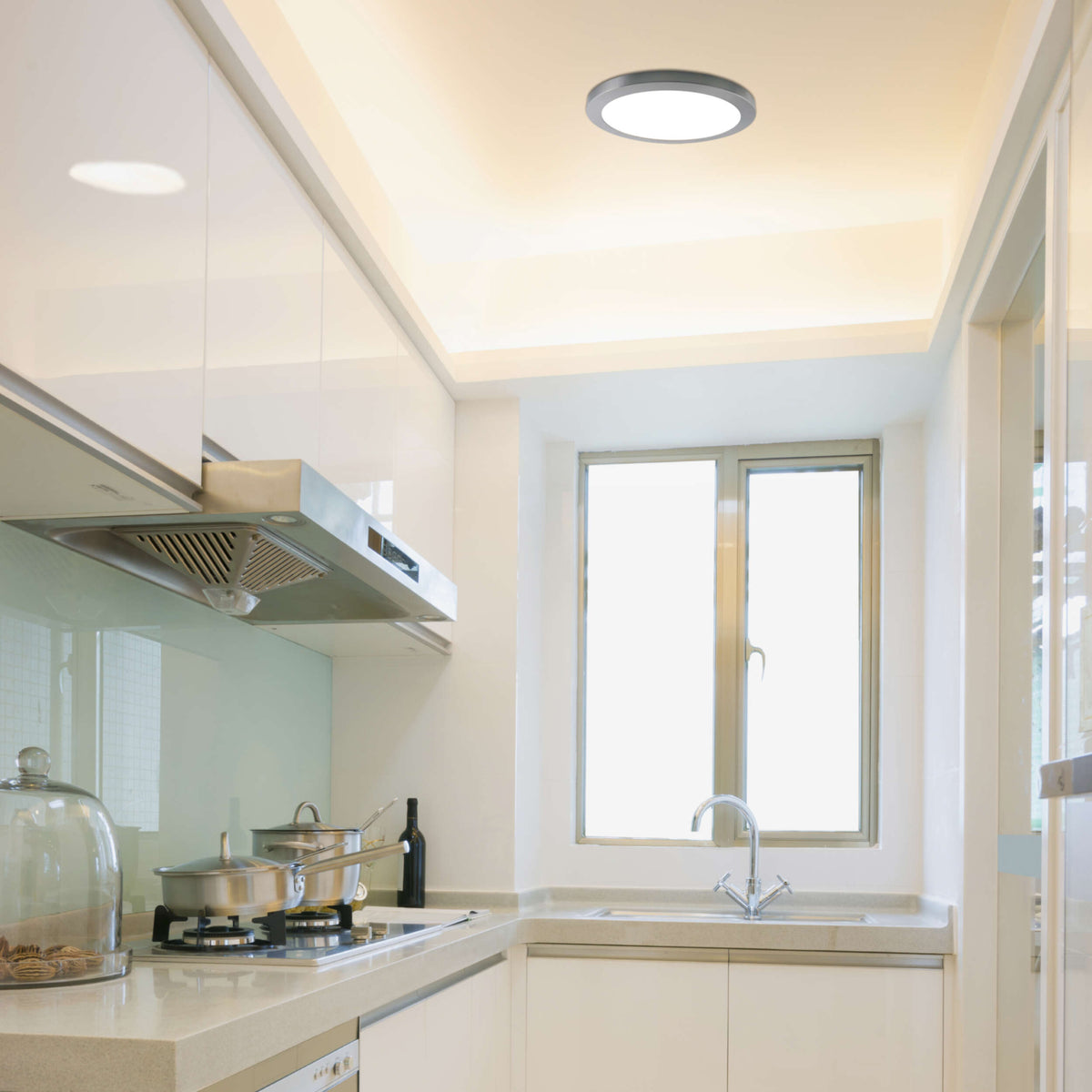 LED / CCT Deckenleuchte "BONUS" Ø: 22,5cm chrom