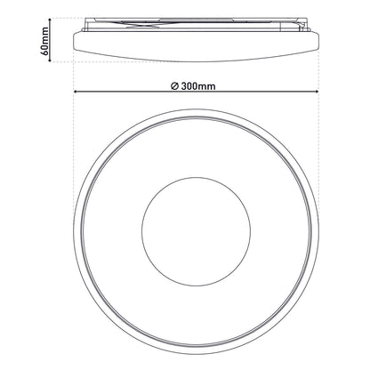 LED Deckenleuchte "PICTON" Ø:  31cm