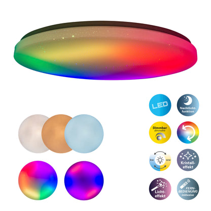 LED / CCT / RGB Deckenleuchte "RAINBOW" Ø: 58cm