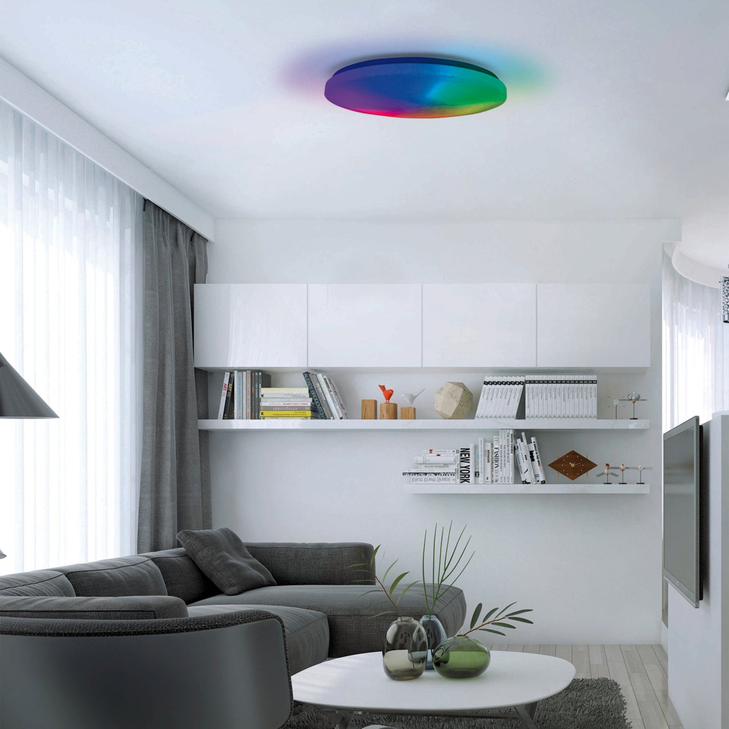 LED / CCT / RGB Deckenleuchte "RAINBOW" Ø: 58cm