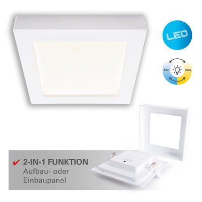 LED Ein-/Aufbauleuchte "KOMPLEX" D:22,7cm