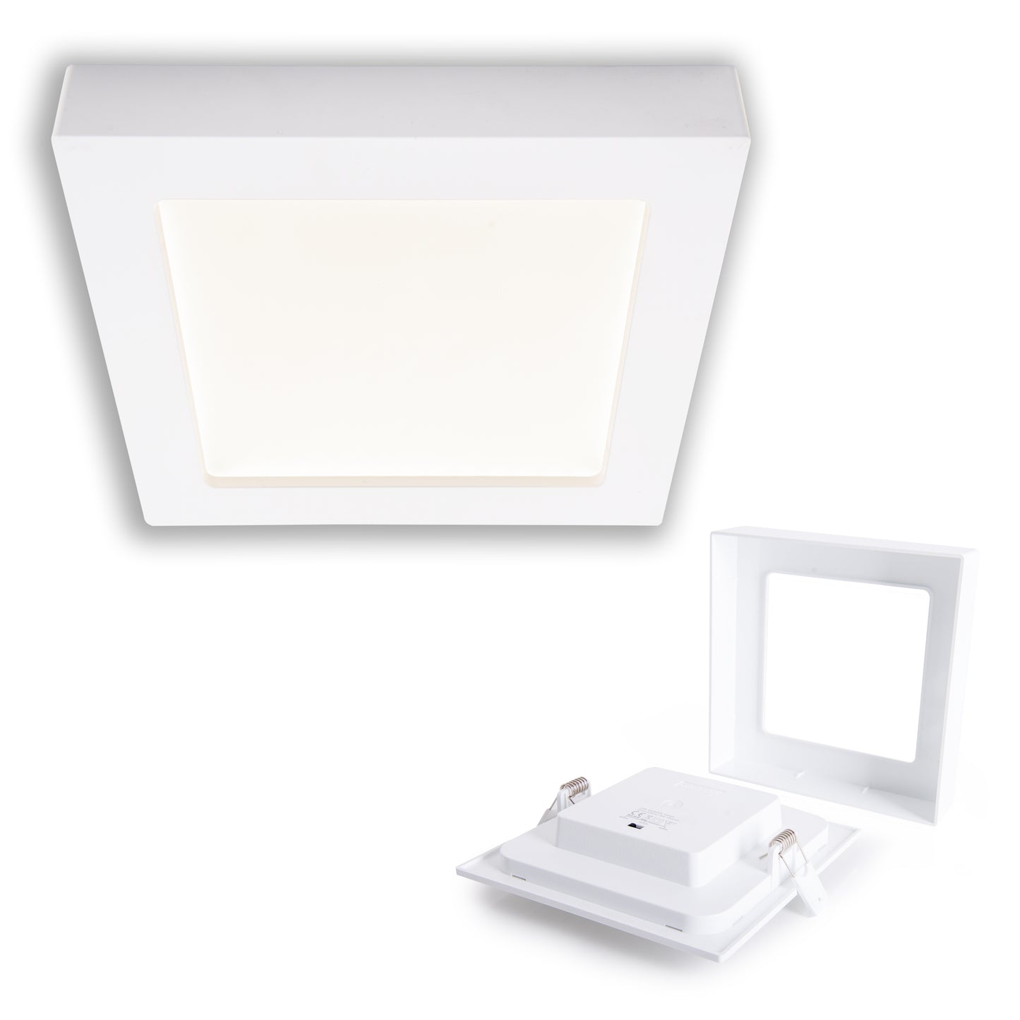 LED Ein-/Aufbauleuchte "KOMPLEX" D:22,7cm