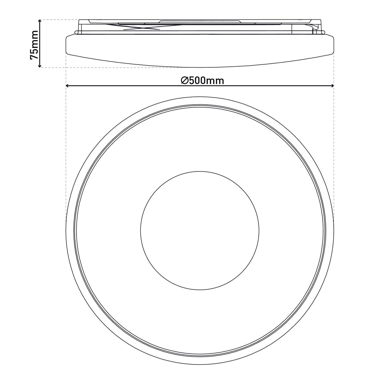 LED / CCT Deckenleuchte "PICTON" Ø: 50cm