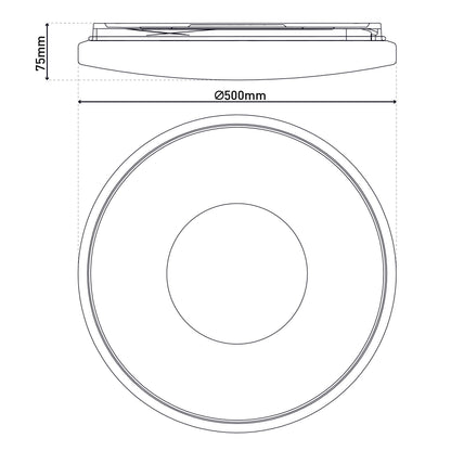 LED / CCT Deckenleuchte "PICTON" Ø: 50cm