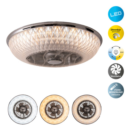 LED Deckenleuchte "VIENTO" inkl. Ventilator Ø: 55cm