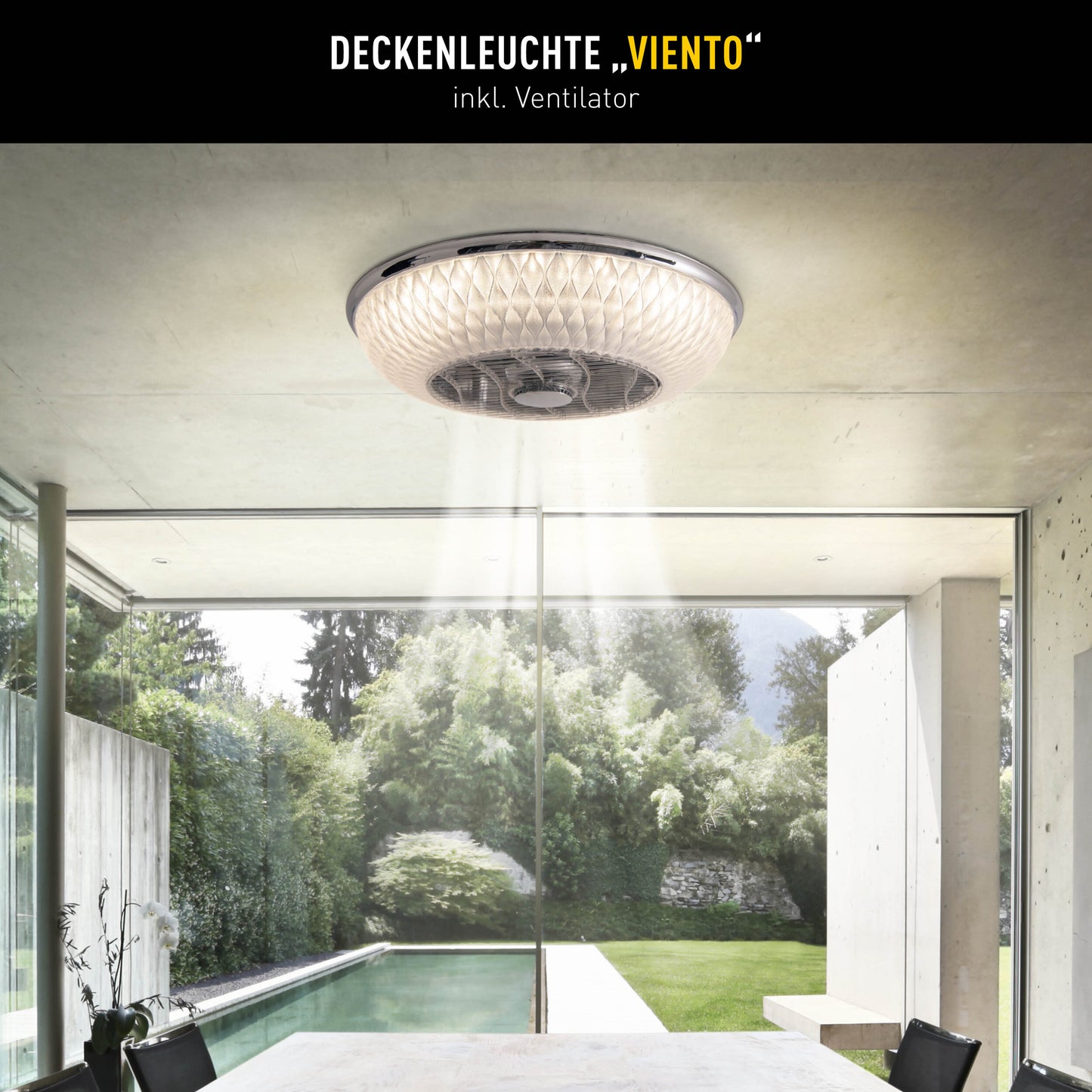 LED Deckenleuchte "VIENTO" inkl. Ventilator Ø: 55cm