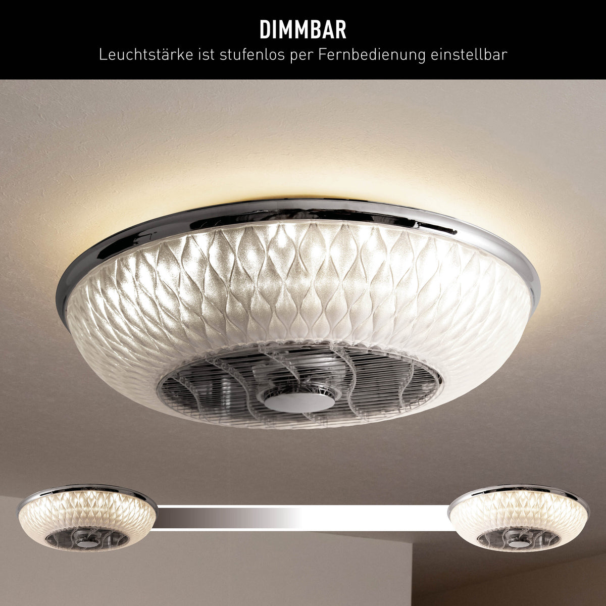 LED Deckenleuchte "VIENTO" inkl. Ventilator Ø: 55cm