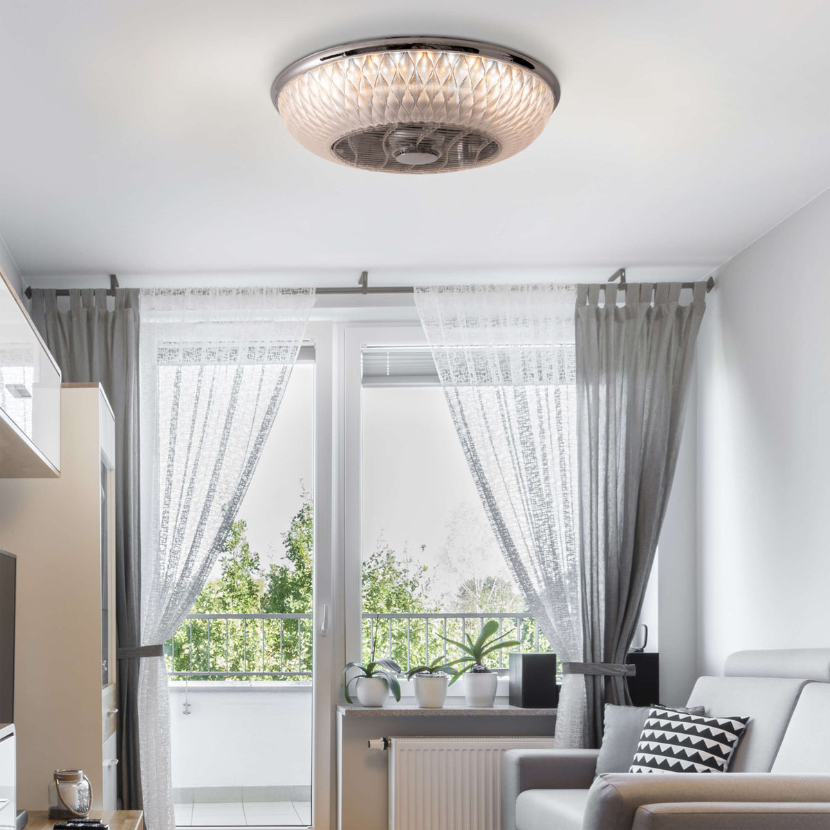 LED Deckenleuchte "VIENTO" inkl. Ventilator Ø: 55cm