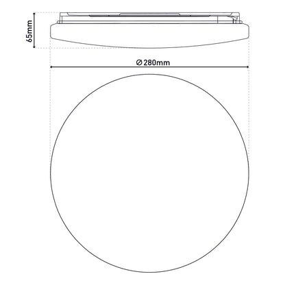 LED Deckenleuchte "MESA" Ø: 28cm weiß inkl. HF-Bewegungsmelder