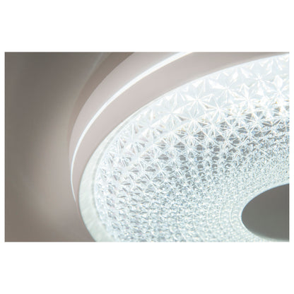 Deckenleuchten - LED Deckenleuchte "BOISE" D: 51cm, Deckenlampe im Modern Style, aus Metall und Kunststoff in weiß, 8,5 cm hoch, Ø 51 cm, inkl. LED  dimmbar  CCT-Wechsler  Fernbedienung
