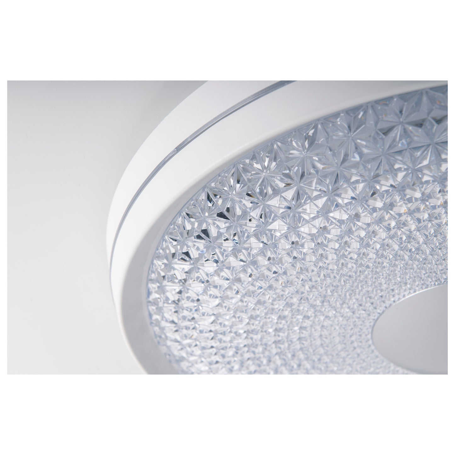 Deckenleuchten - LED Deckenleuchte "BOISE" D: 51cm, Deckenlampe im Modern Style, aus Metall und Kunststoff in weiß, 8,5 cm hoch, Ø 51 cm, inkl. LED  dimmbar  CCT-Wechsler  Fernbedienung