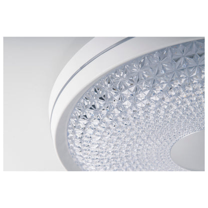Deckenleuchten - LED Deckenleuchte "BOISE" D: 51cm, Deckenlampe im Modern Style, aus Metall und Kunststoff in weiß, 8,5 cm hoch, Ø 51 cm, inkl. LED  dimmbar  CCT-Wechsler  Fernbedienung