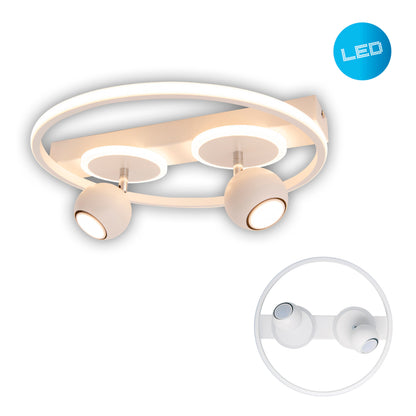 2er Spot LED Deckenleuchte "RONDA" Ø: 40cm