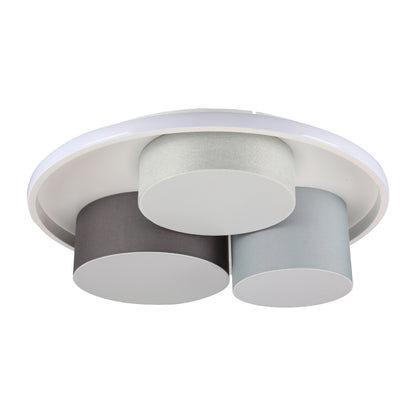 3er LED Deckenleuchte "EPPAN" Ø: 49cm grau