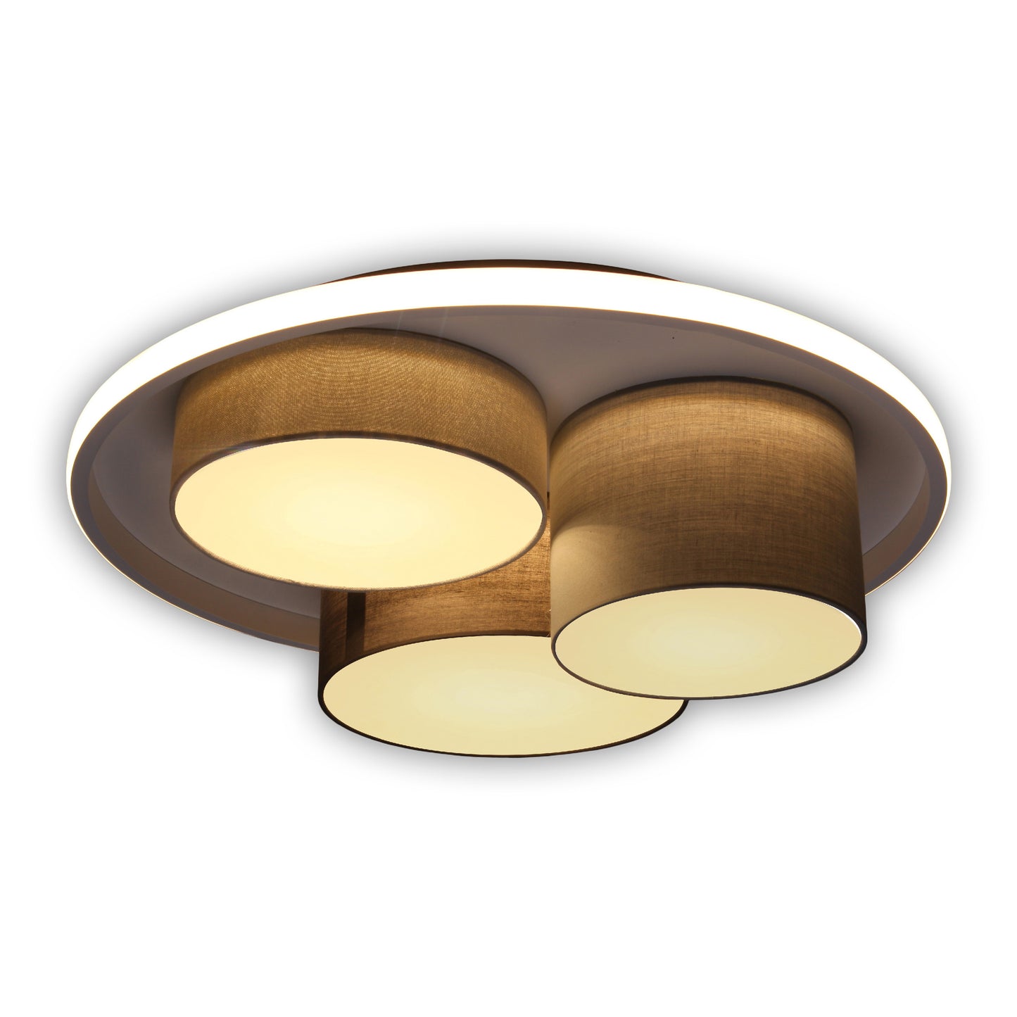 3er LED Deckenleuchte "EPPAN" Ø: 49cm grau