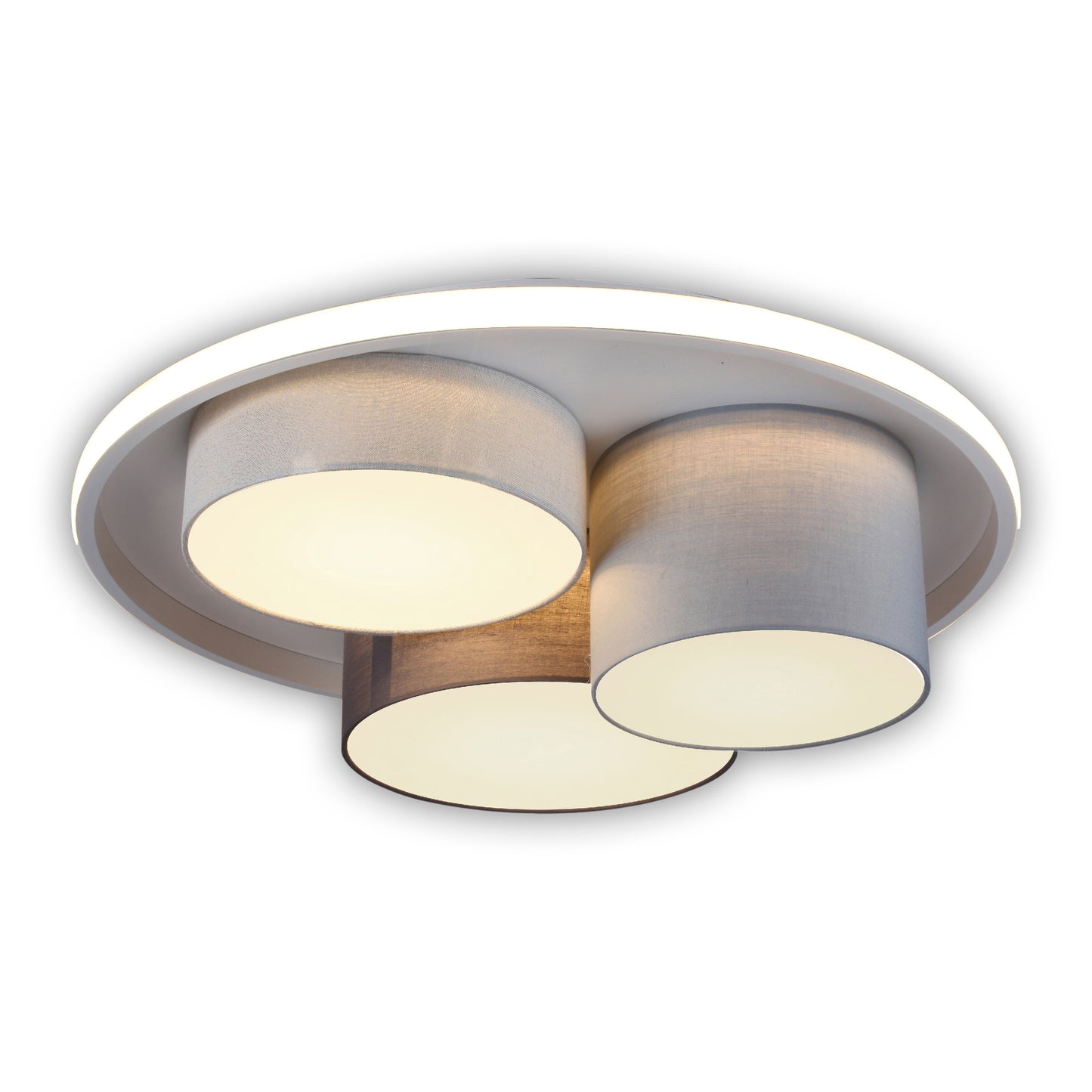 3er LED Deckenleuchte "EPPAN" Ø: 49cm grau