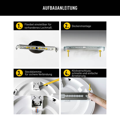 LED / CCT Deckenleuchte "BONUS" Ø: 21,7cm weiß
