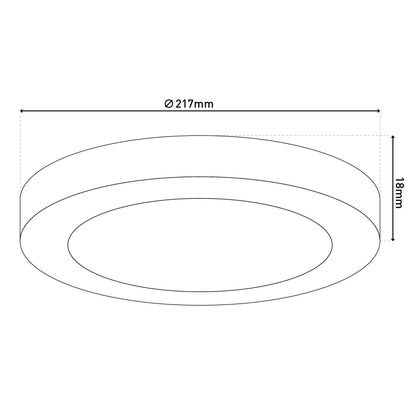 LED / CCT Deckenleuchte "BONUS" Ø: 21,7cm weiß