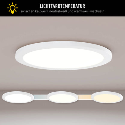 LED / CCT Deckenleuchte "BONUS" Ø: 29cm weiß