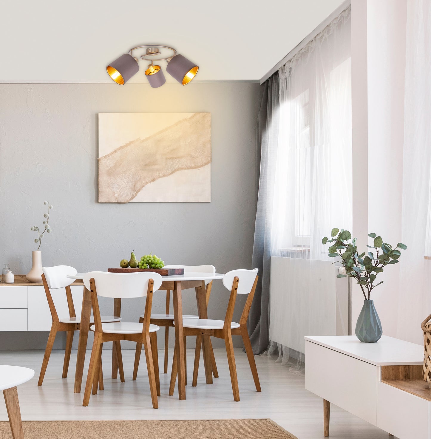 3er Wand-/Deckenrondell/Spot "MARON" L/B: 52cm