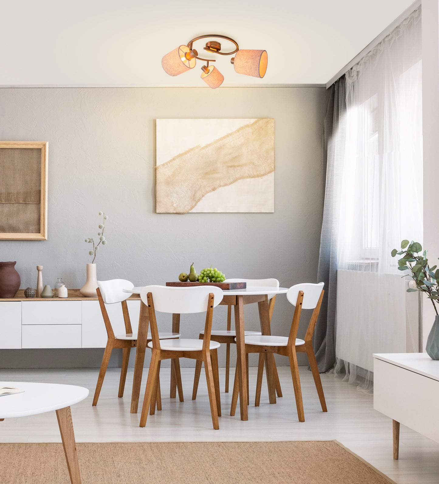 3er Wand-/Deckenrondell "MARON" L/B: 52cm