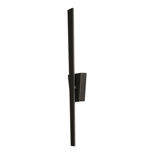 Wandleuchten - LED Wandleuchte "TREVOR" schwarz, Wandlampe im Modern Style, ausMetall und Kunststoff in schwarz, 62 cm hoch, Maße 10 x 4,5 cm, inkl. LED  Kippschalter