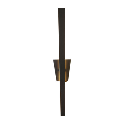 Wandleuchten - LED Wandleuchte "TREVOR" schwarz, Wandlampe im Modern Style, ausMetall und Kunststoff in schwarz, 62 cm hoch, Maße 10 x 4,5 cm, inkl. LED  Kippschalter