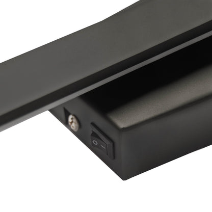 Wandleuchten - LED Wandleuchte "TREVOR" schwarz, Wandlampe im Modern Style, ausMetall und Kunststoff in schwarz, 62 cm hoch, Maße 10 x 4,5 cm, inkl. LED  Kippschalter